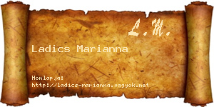 Ladics Marianna névjegykártya