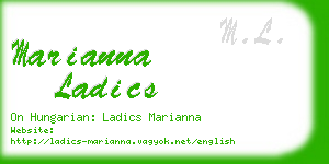 marianna ladics business card